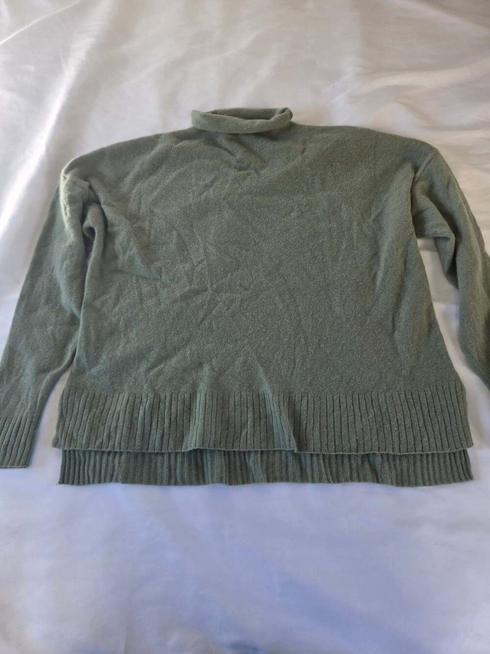Madewell Cashmere Turtleneck Sweater Size M Green